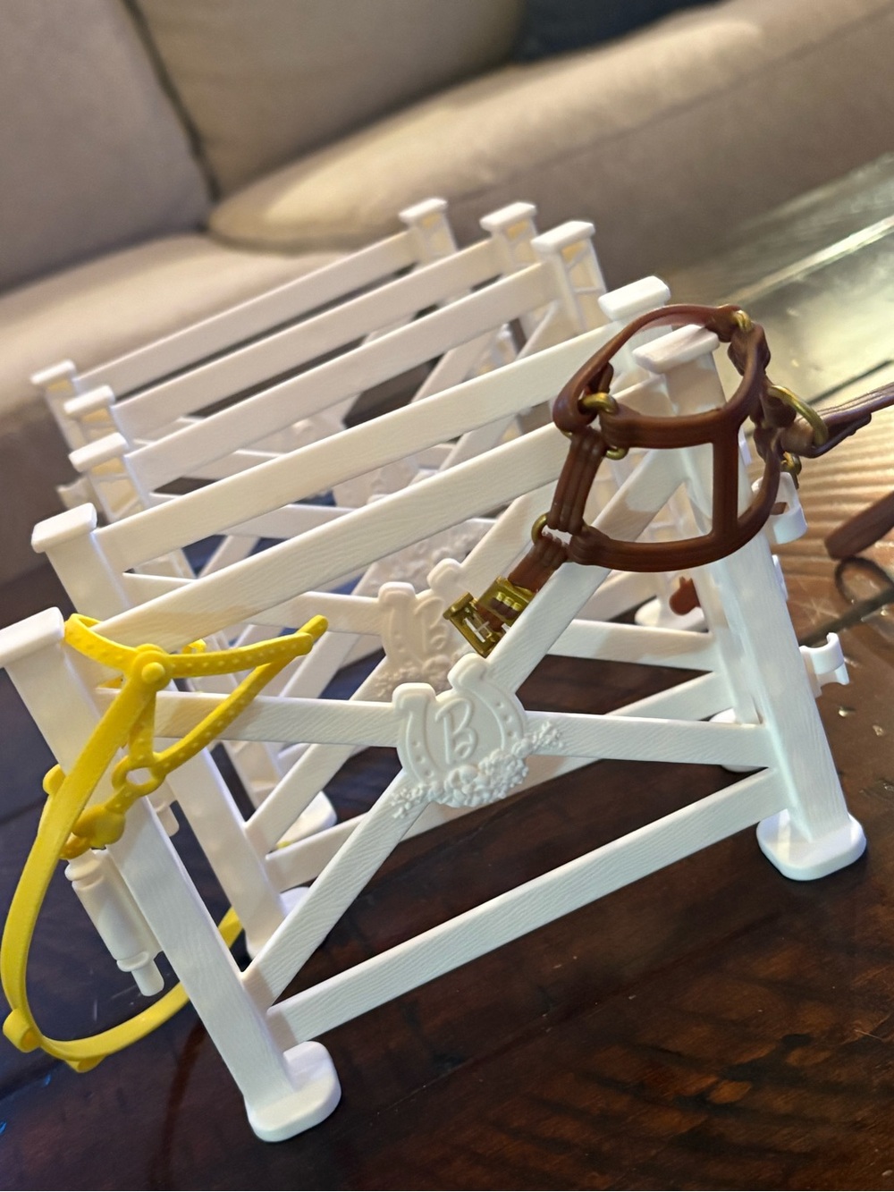Barbie Hugs n Horses Pony Fence Stable Replacement & 2 Bridles
